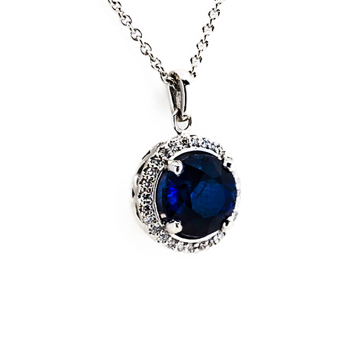3.01 Carat Vidi Royal Blue Sapphire Necklace
