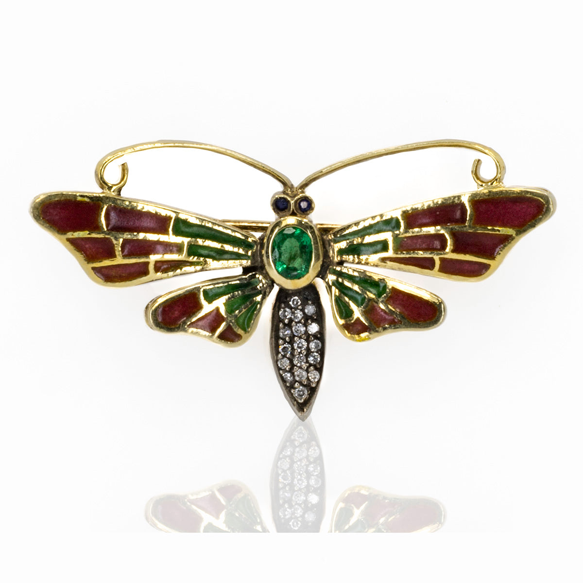 18K Plique De Jour Wasp