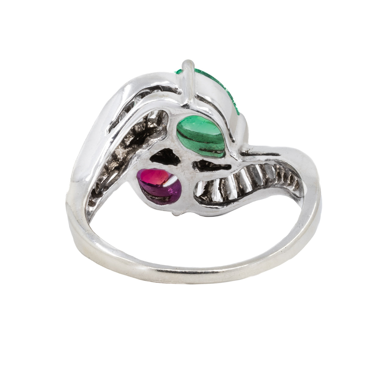 Emerald & Ruby Bypass Ring