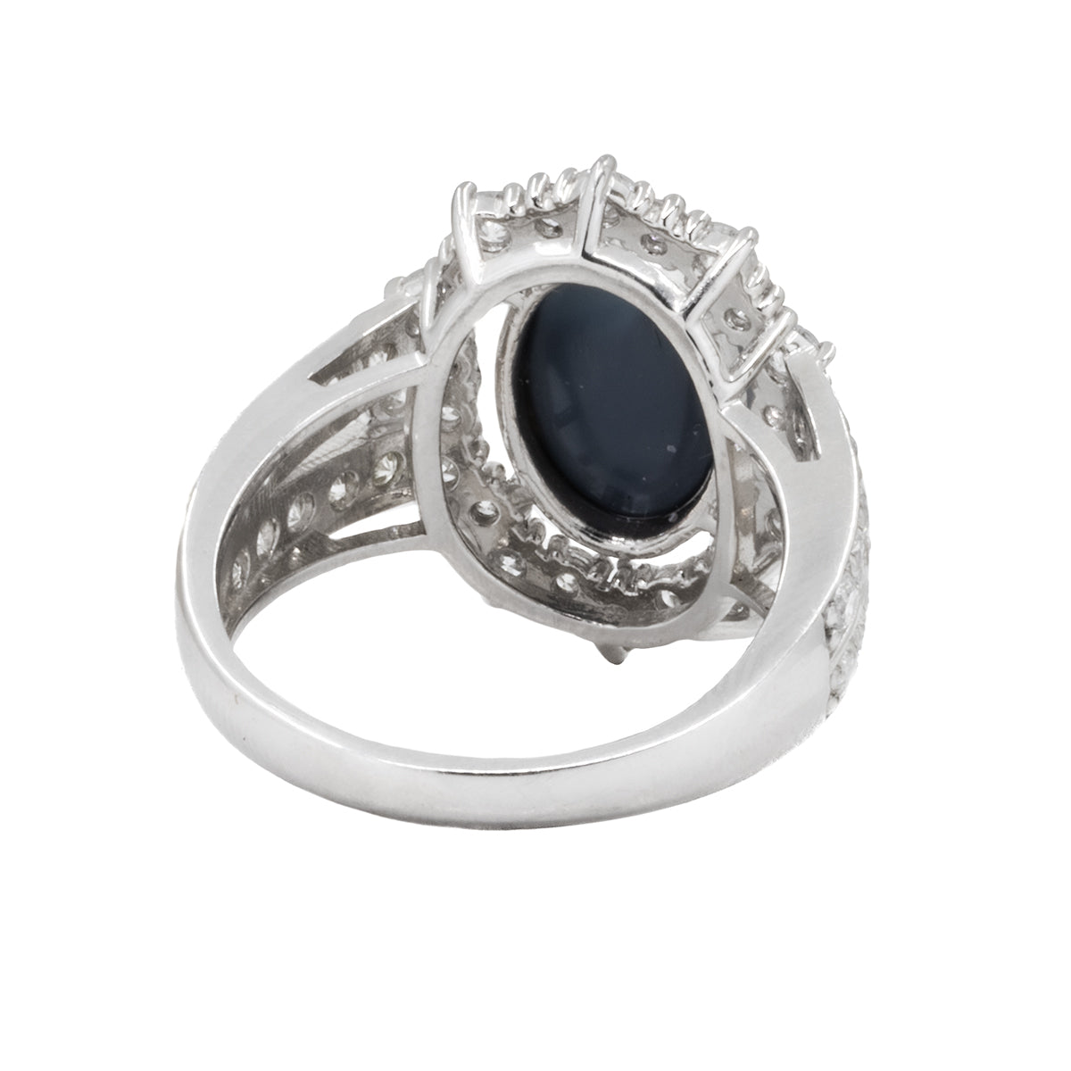 Platinum Black Opal Ring