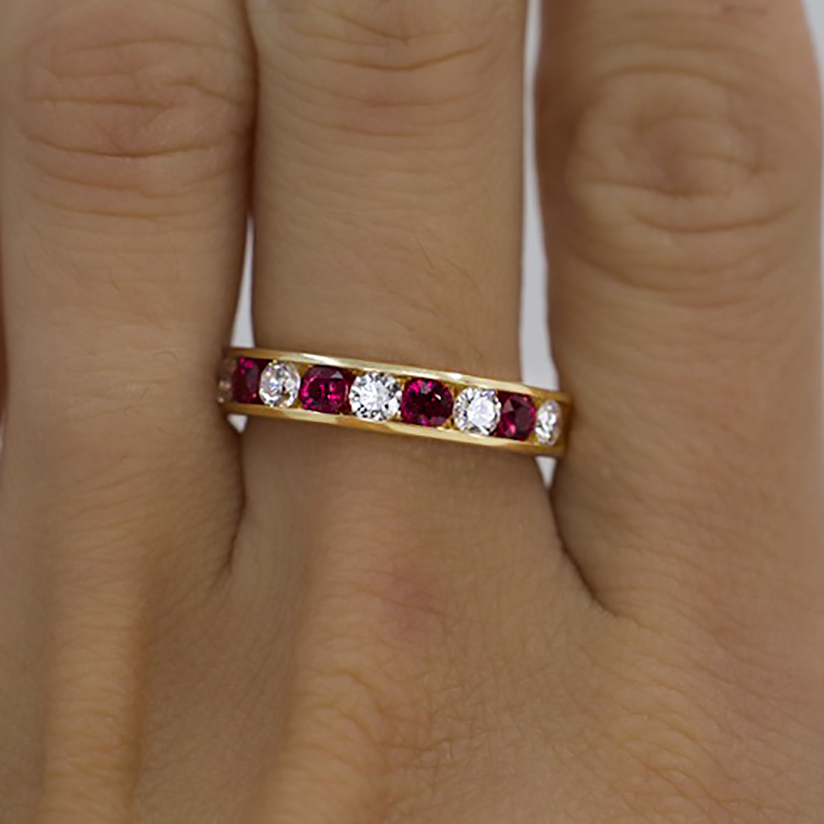 18k Ruby & DIamond Band