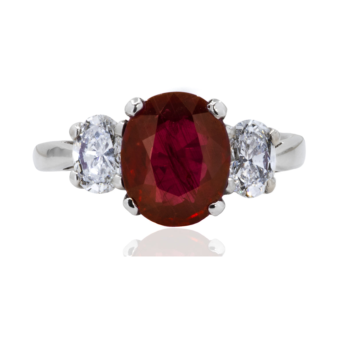 Vivid Red AGL Certified Ruby Ring