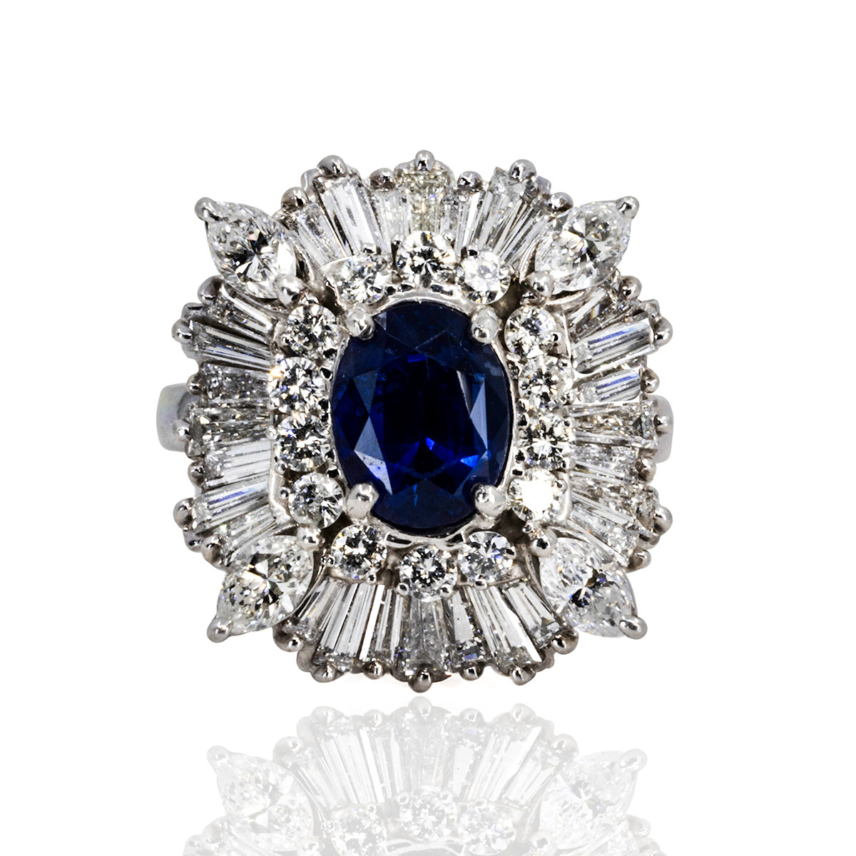 Platinum Sapphire Ring
