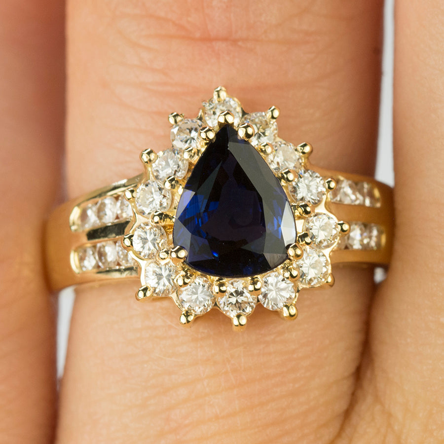 Pear Shape Sapphire Ring