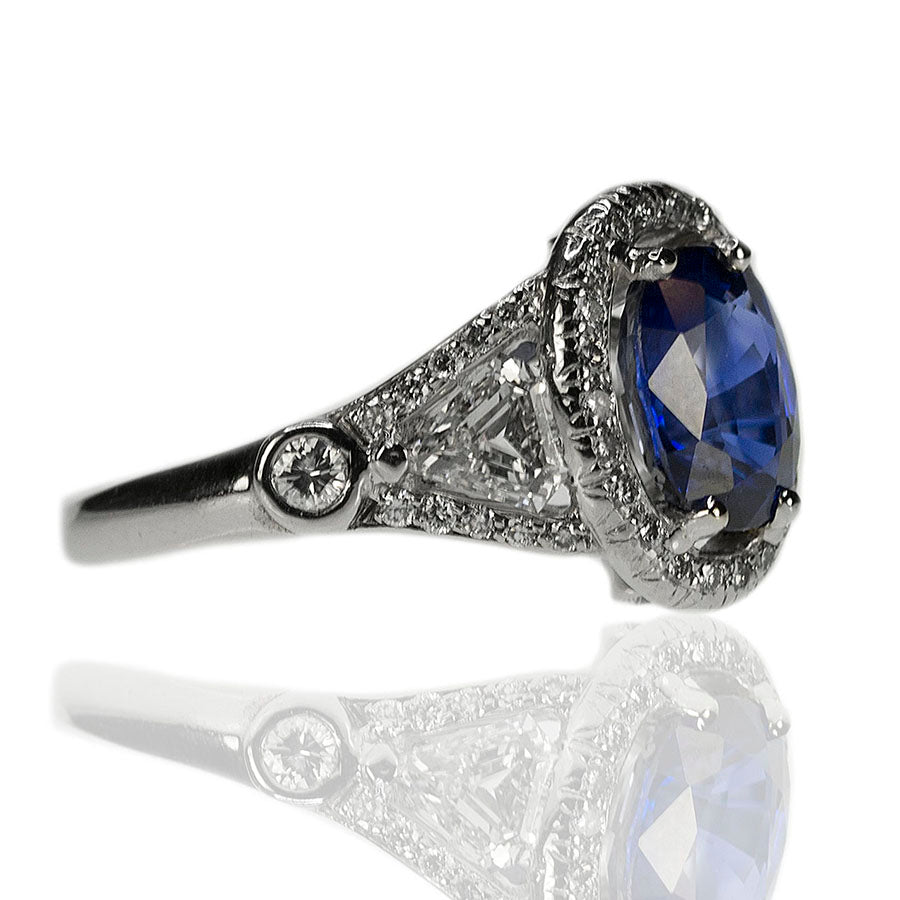 Vivid Blue Sapphire Ring
