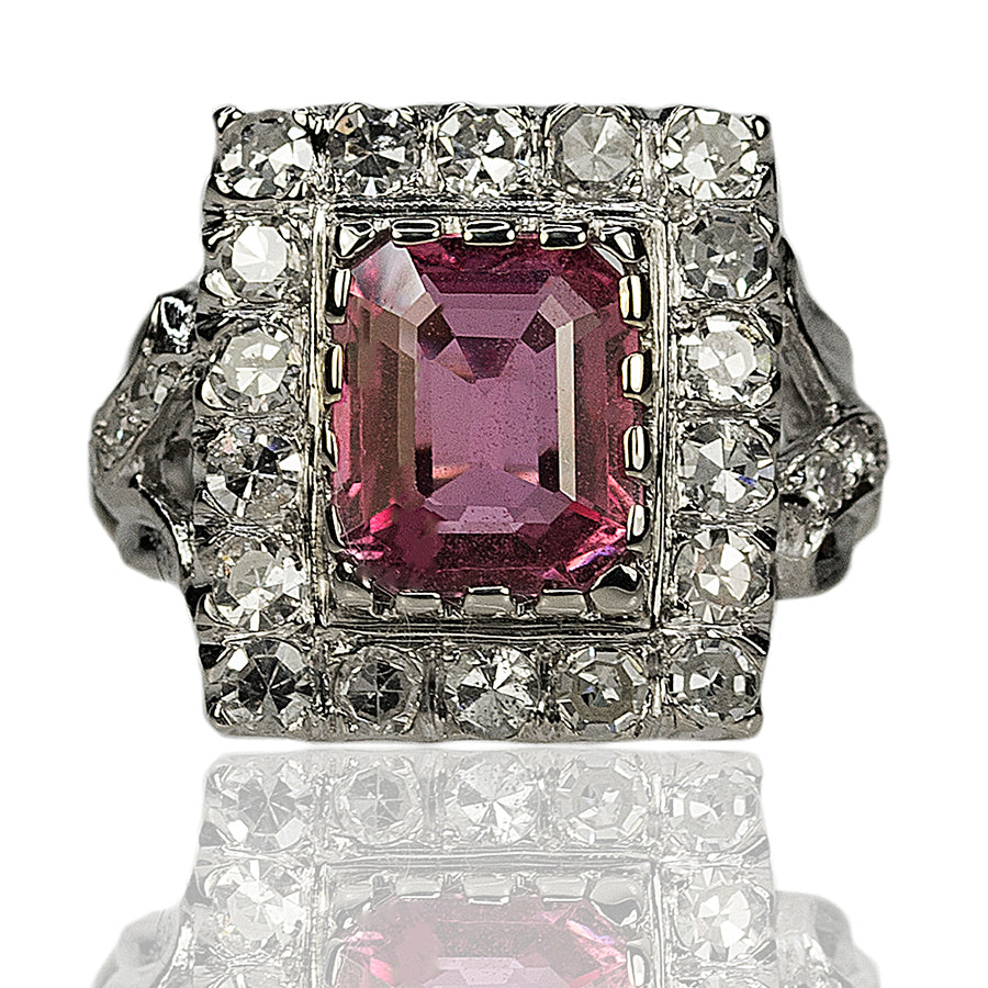 Vintage Pink Sapphire Ring