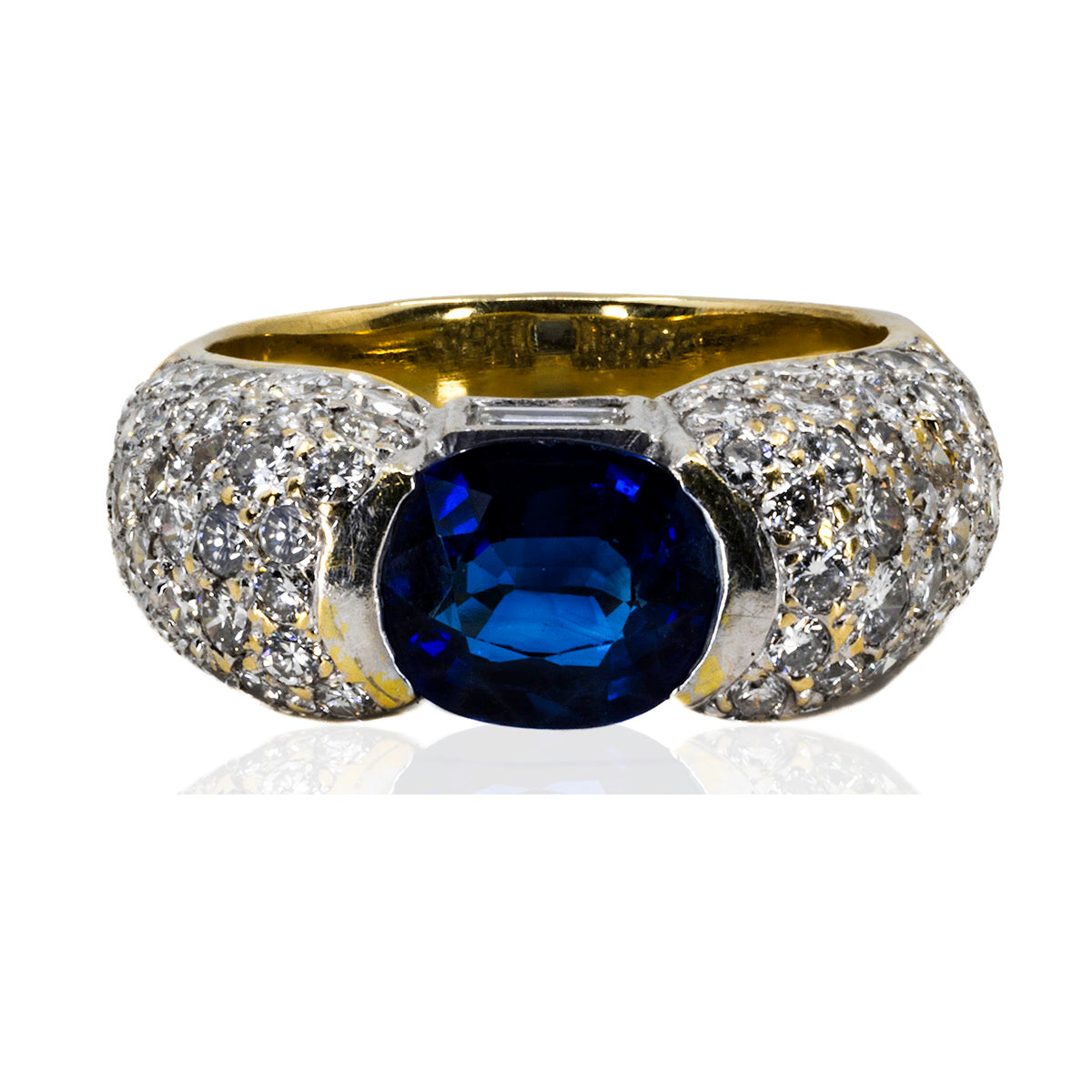 Diamonds and Sapphire Ring