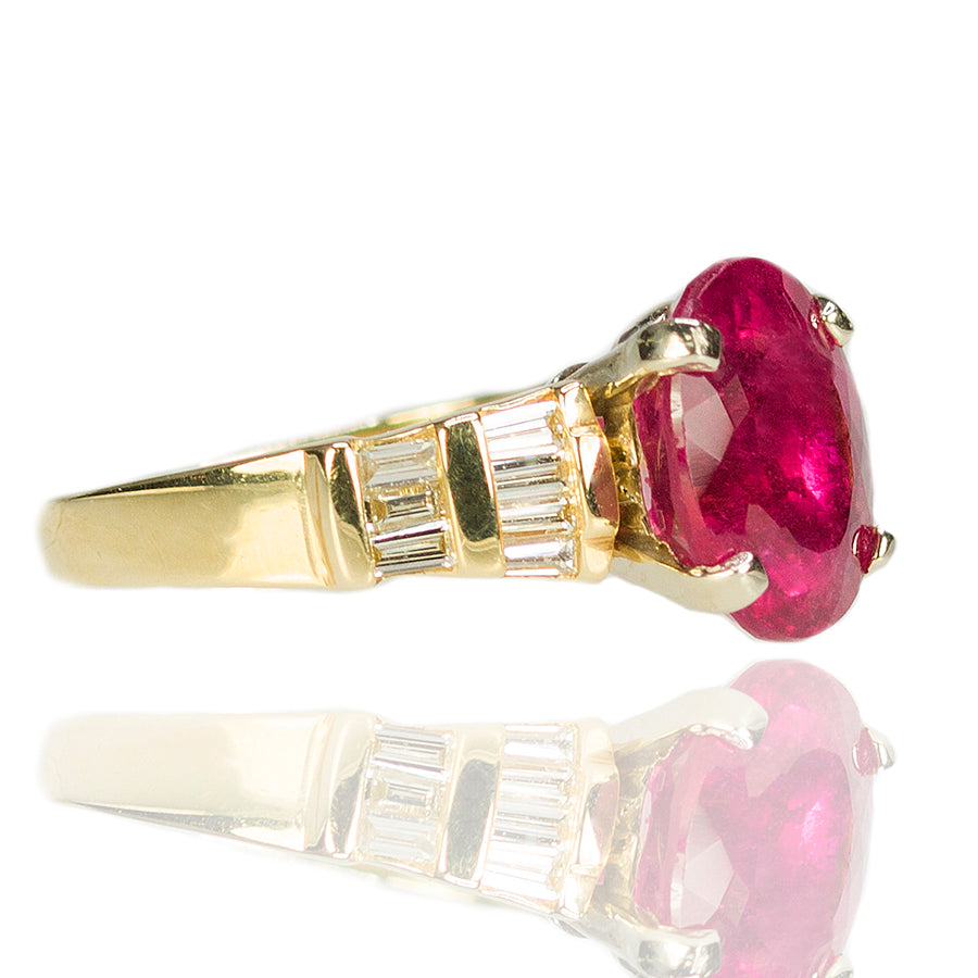 Rubelite Tourmaline Ring