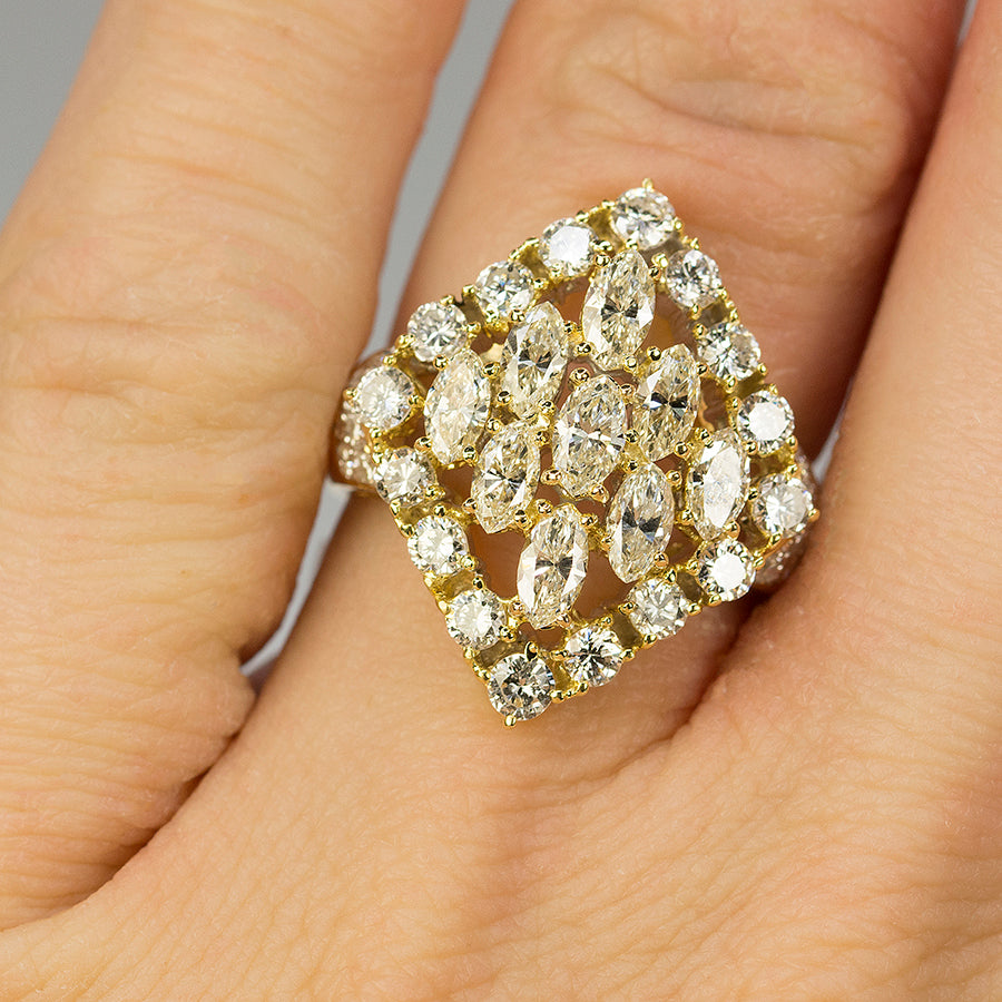 18k Diamond Cocktail Ring