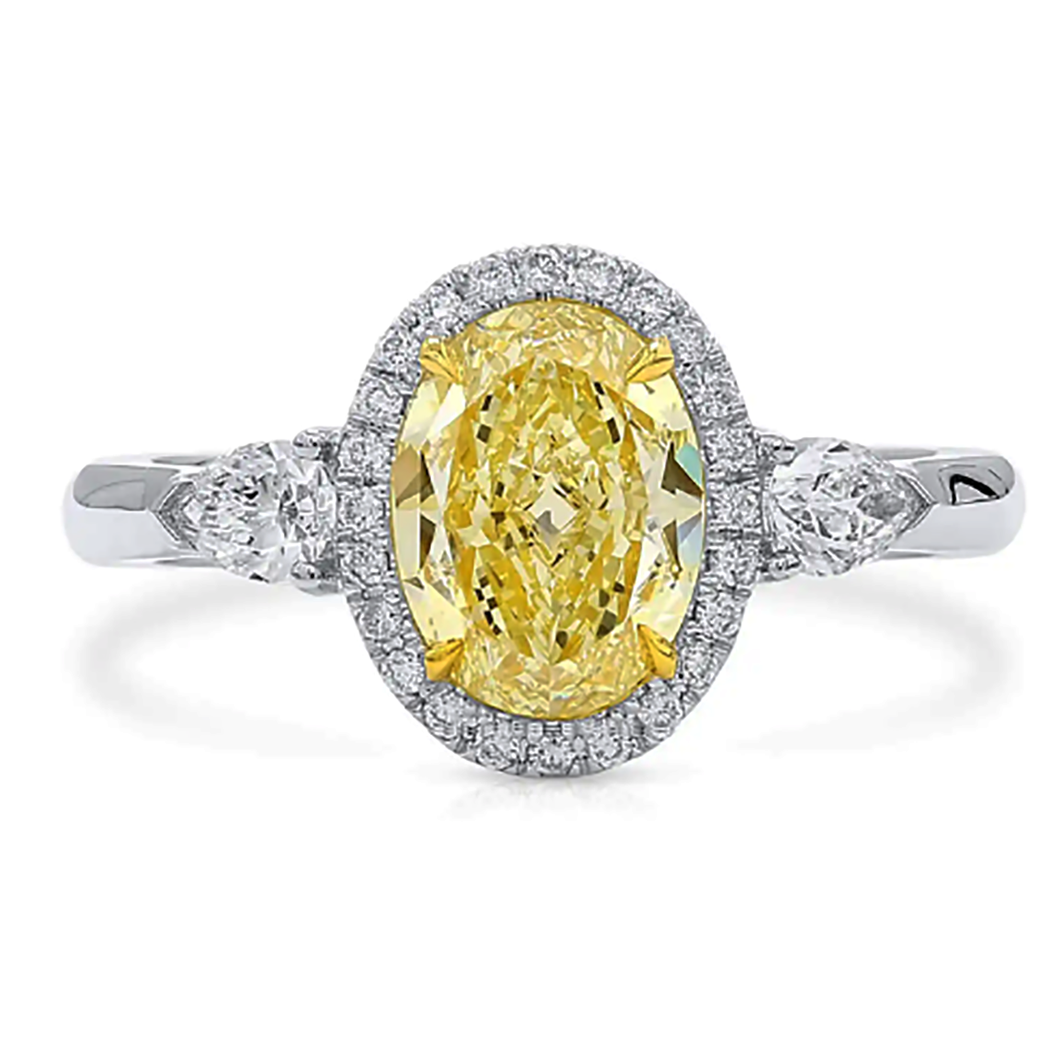1.51 OV Yellow DIamond Ring