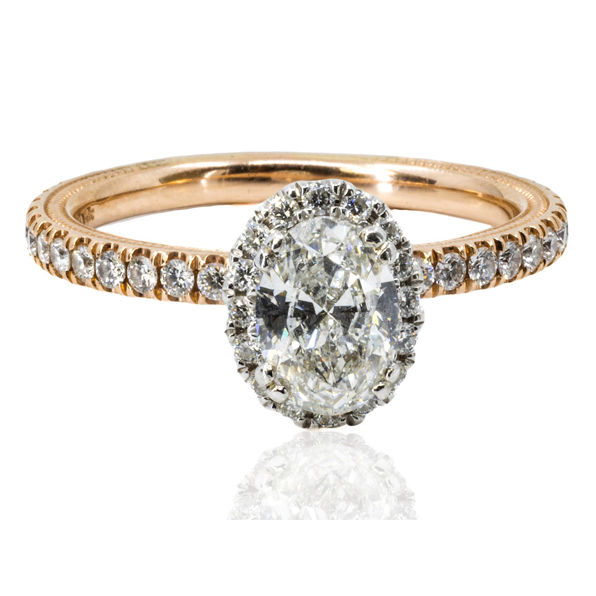 0.90 Oval F SI2 GIA Verragio Wedding Set