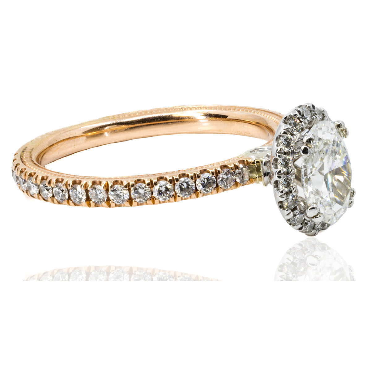 0.90 Oval F SI2 GIA Verragio Wedding Set