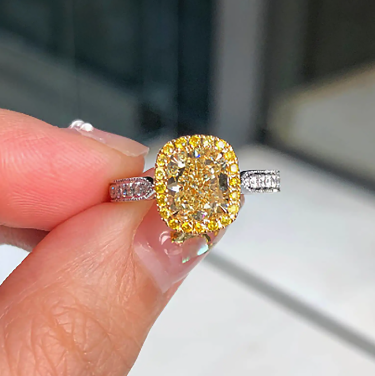 2.15 CU Yellow Diamond Ring