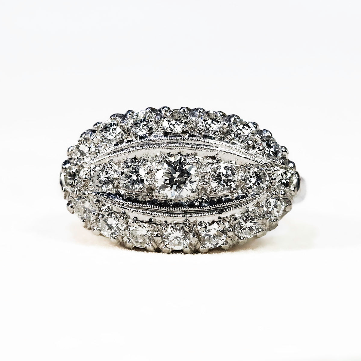 Vintage Platinum Diamond Ring