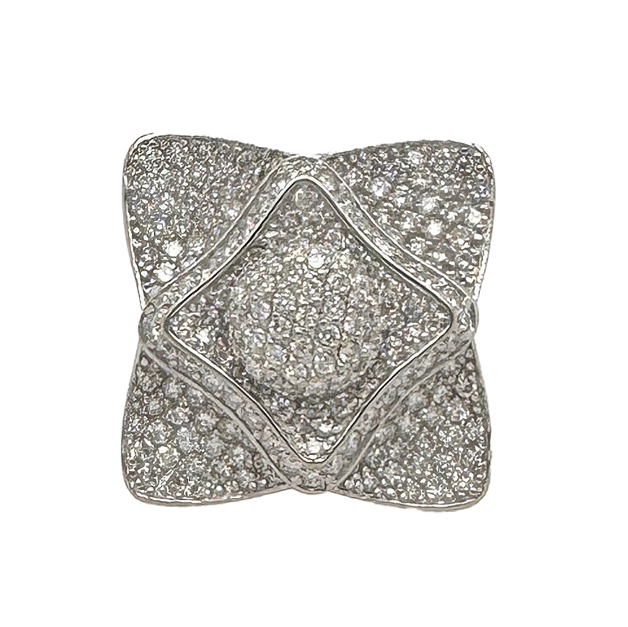 18k Articulated Floral Diamond Ring