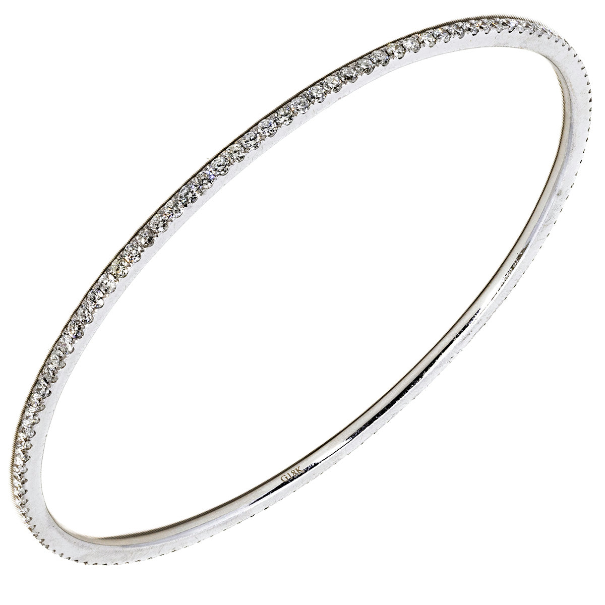 18k White Gold Diamond Bangle