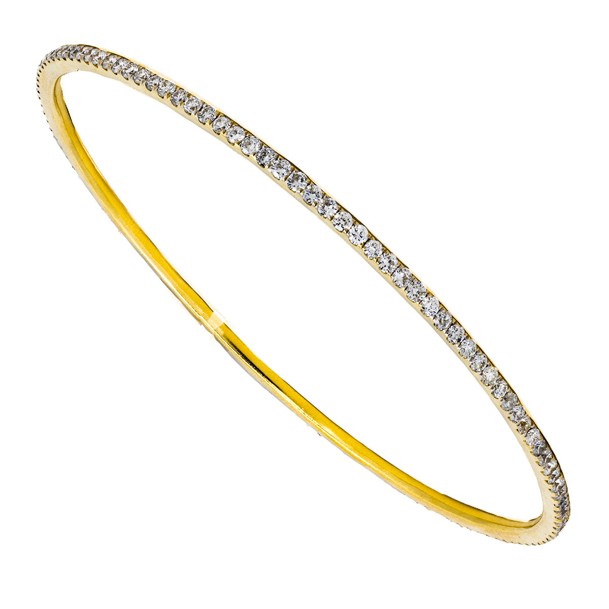 18k Yellow Gold Diamond Bangle