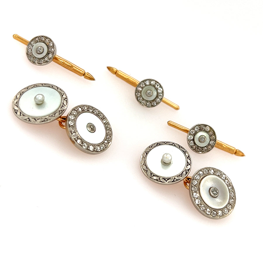 Vintage Cufflinks & Stud Dress Set