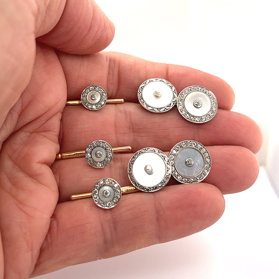 Vintage Cufflinks & Stud Dress Set