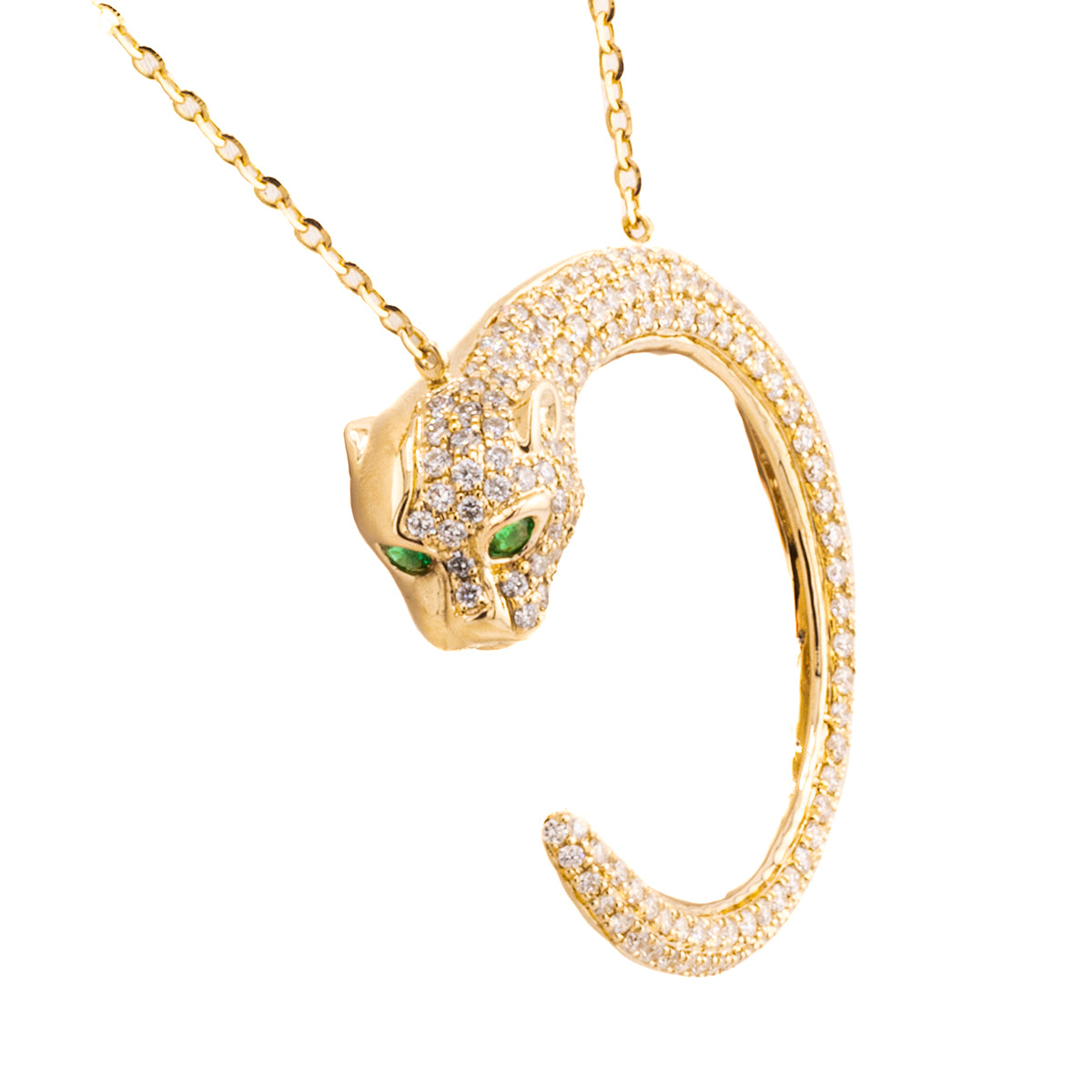 Pave Diamond Cougar Necklace