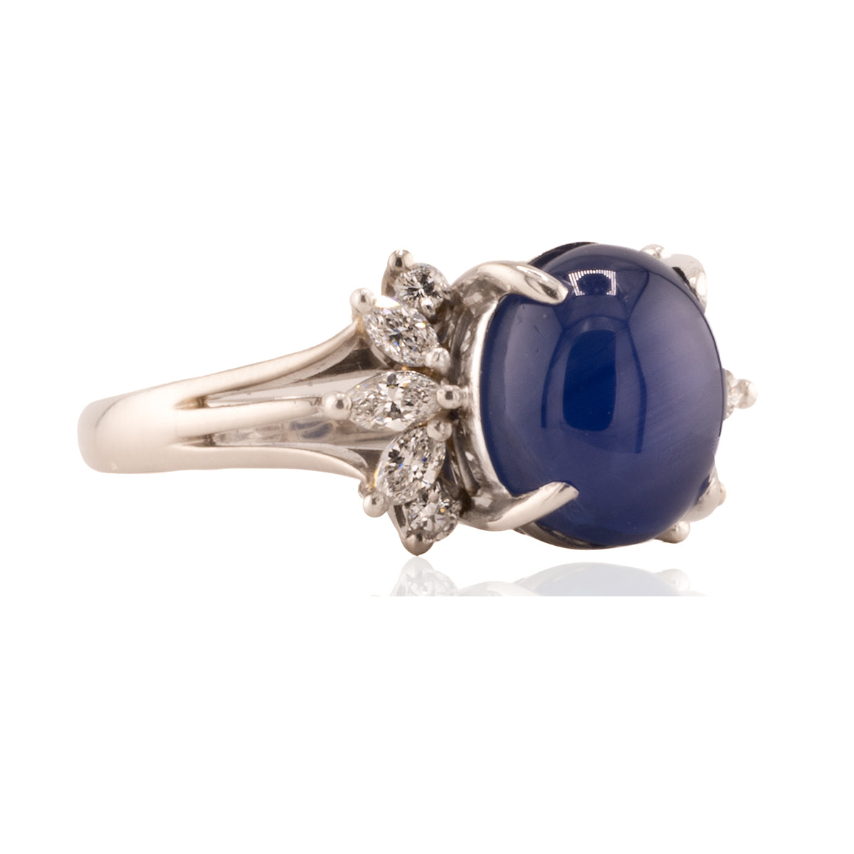 Platinum Star Sapphire Ring
