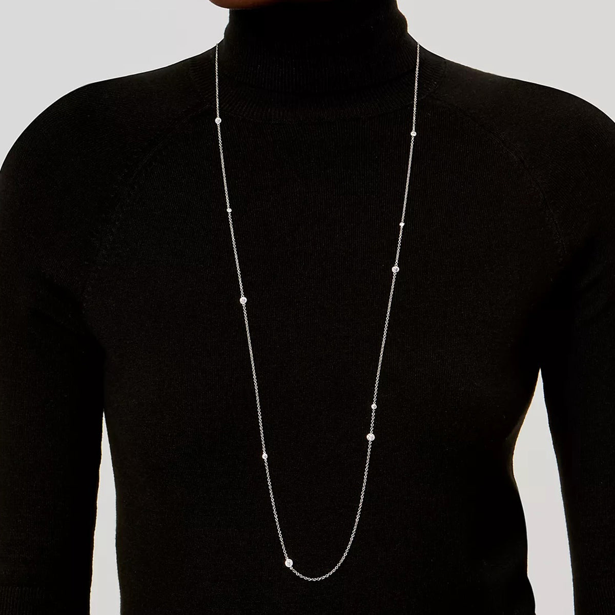 Tiffany & Co Platinum Diamonds By The Yard 36" Necklace