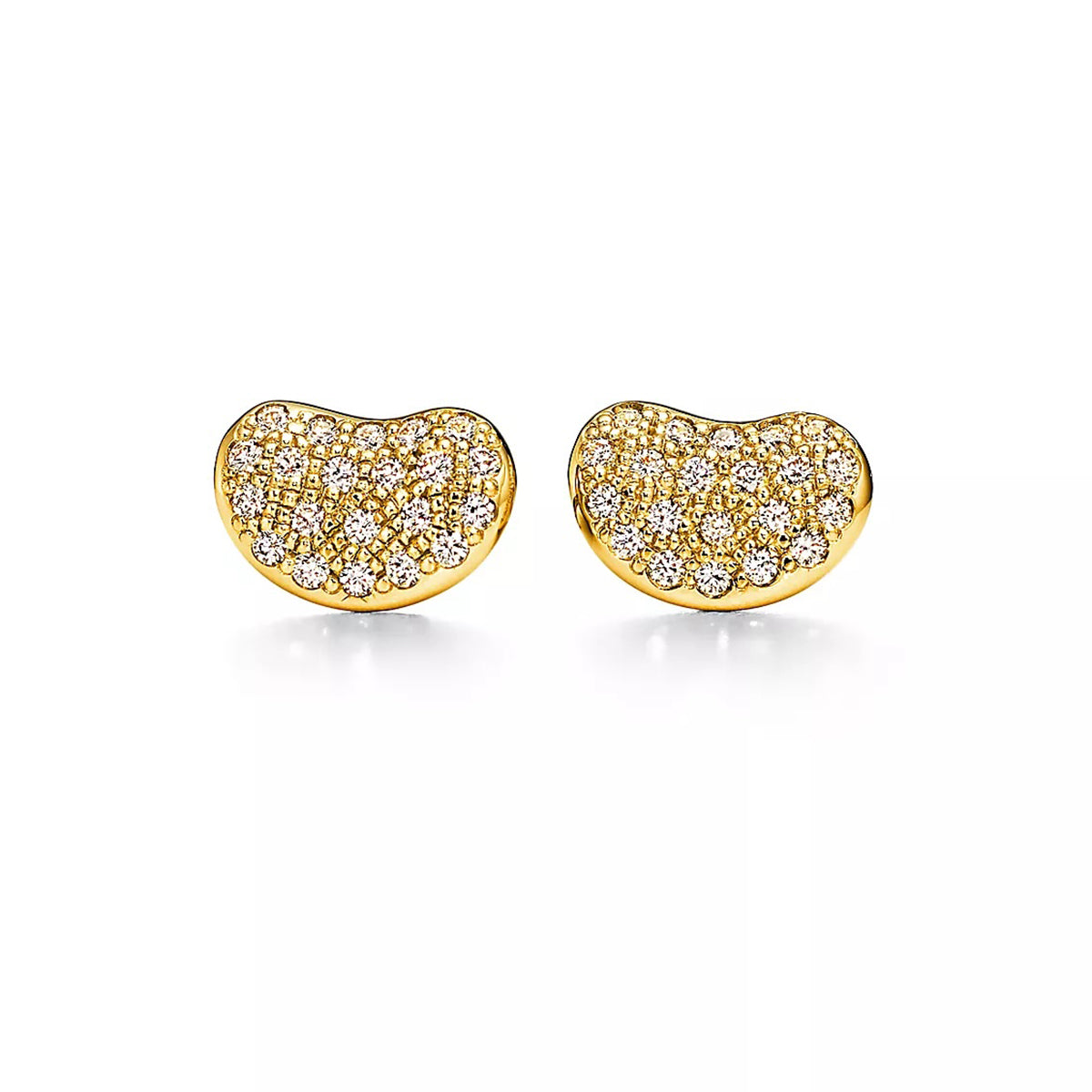 18k Tiffany & Co "Elsa Peretti" Bean Design Earrings