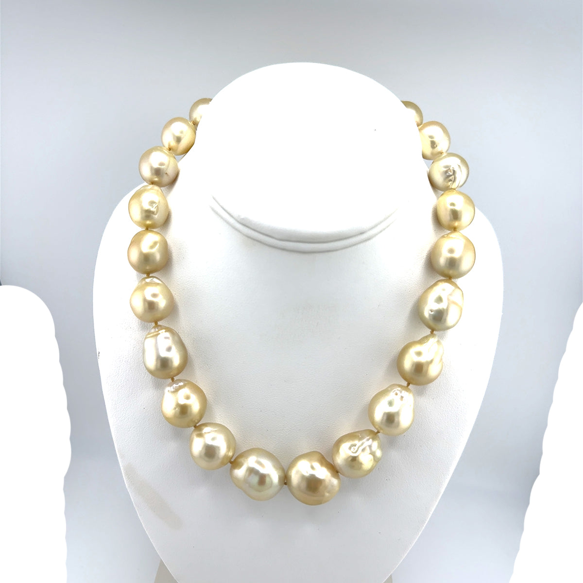 Huge Golden South Sea Baroque Pearl Necklace