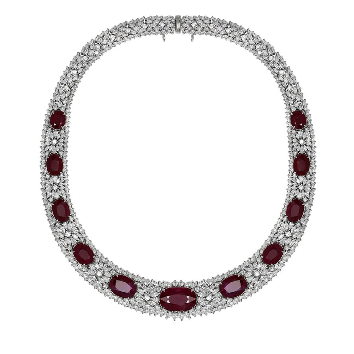 Magnificient 110.72 Carat Ruby Necklace