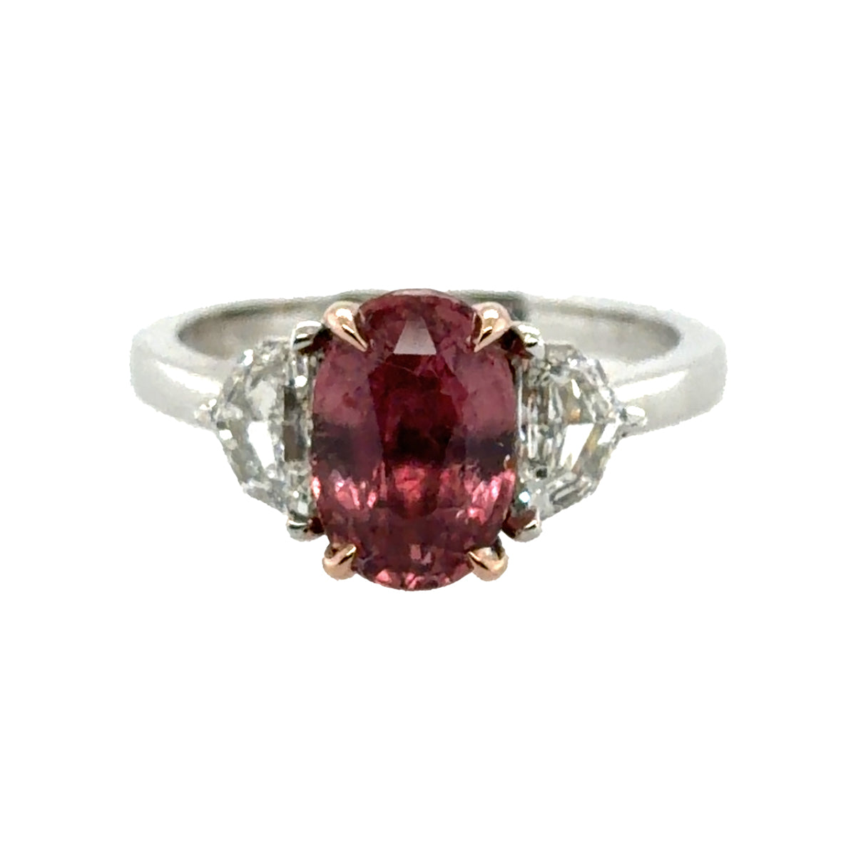 GIA No Heat Padparadscha Sapphire Ring