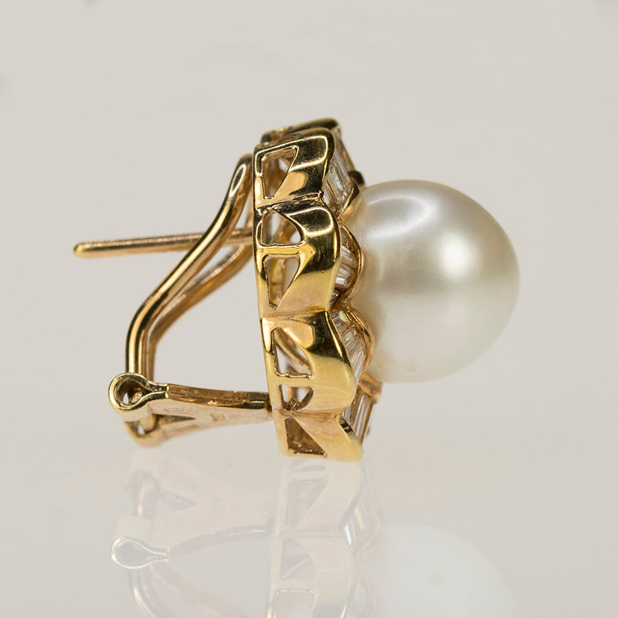 18k South Sea Pearl Earrings