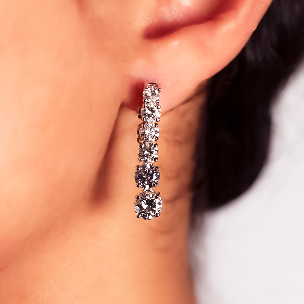 Diamond drop earrings