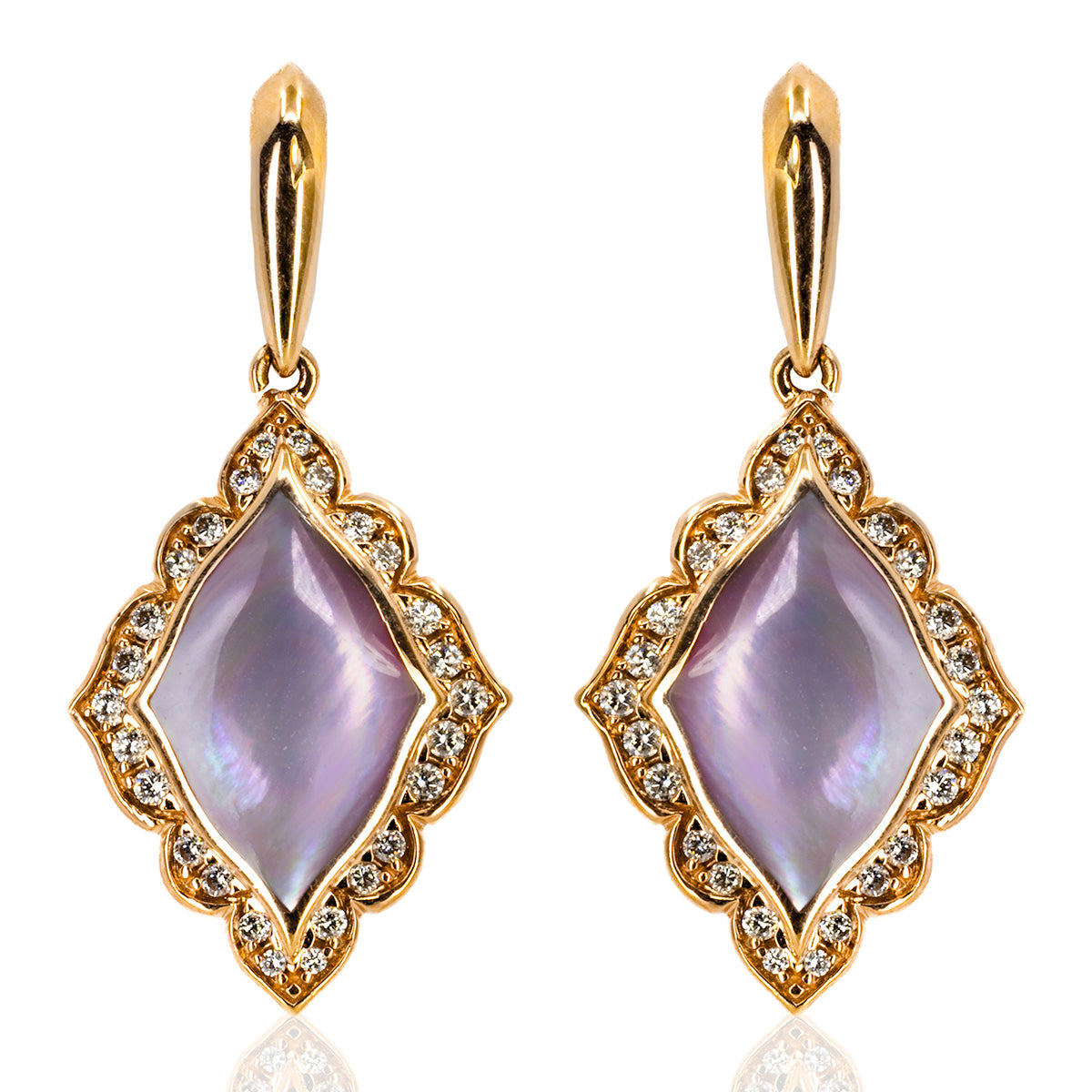 Kabana Rose Gold Mother of Pearl Earrings