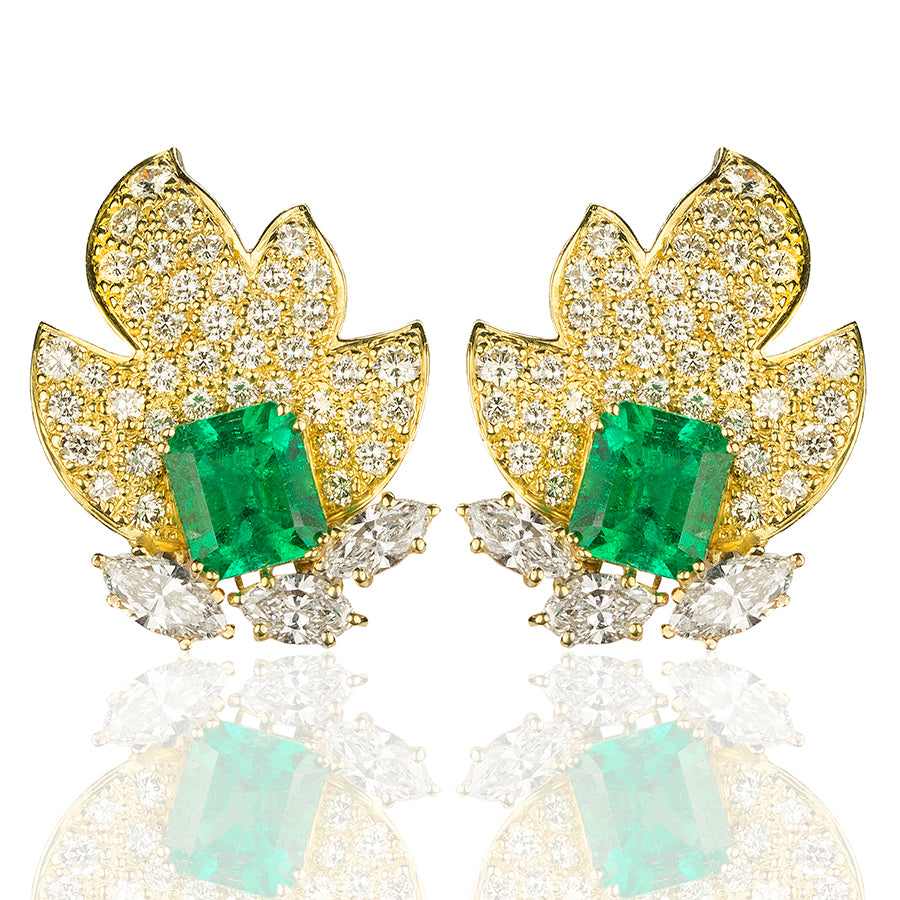 18k Emerald Earrings by Keith Davis