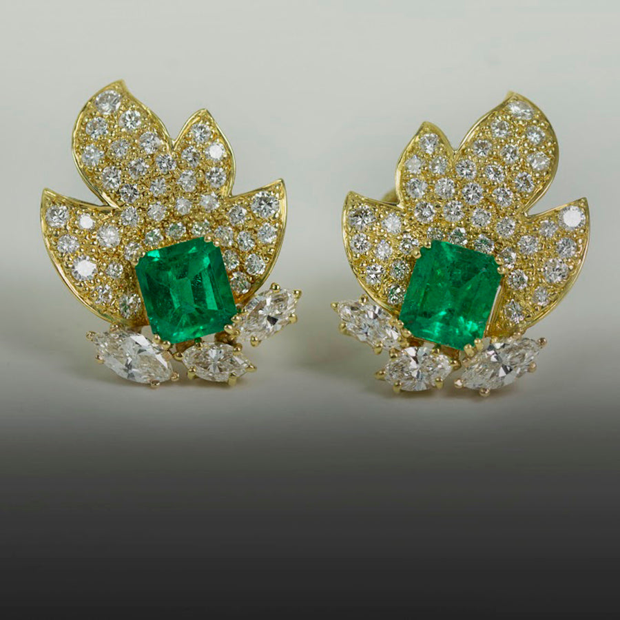 18k Emerald Earrings by Keith Davis
