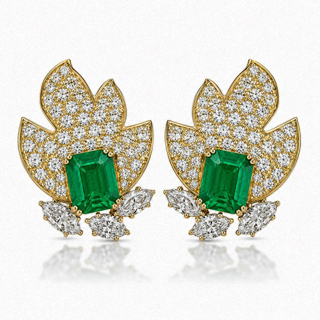 Keith Davis 18K Emerald Earrings