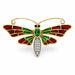 18K Plique De Jour Wasp with Emerald and Diamonds
