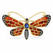 18K Plique De Jour Wasp with Sapphire and Diamond Accents