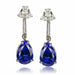 Platinum Earrings with Tanzanites and Fancy Diamonds