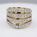 Gold Dome Ring with 1.54 Carat Diamonds