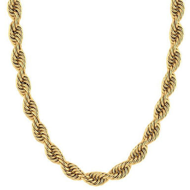 14k Yellow Gold 8mm Rope Chain 30"