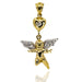 14k Diamond Cherub Pendant