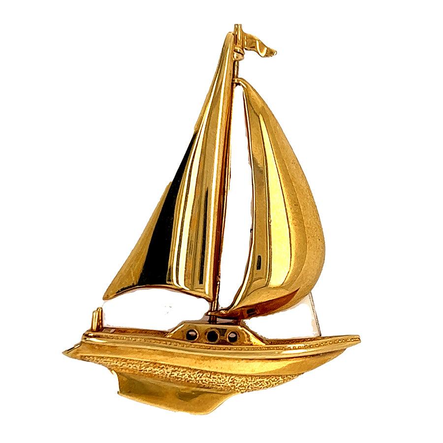 14k Sailboat Pendant