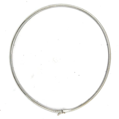 14k White Gold 3mm Omega Chain