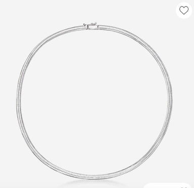 14k White Gold Omega Necklace