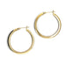 14k Yellow gold 1 1/4" hoop earrings, 4.51g