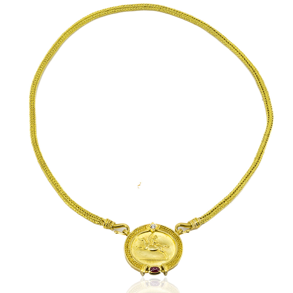 Seidengang 18k "Pegasus" Medalion Necklace