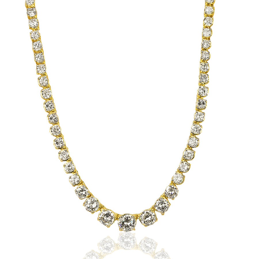 18k Graduated Diamond Necklace