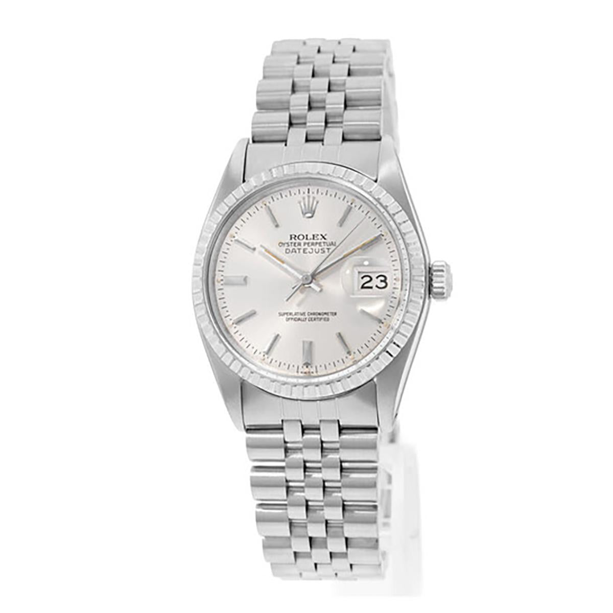 Rolex Datejust 36mm #16030 Stainless Steel Silver Dial Stick Indexes