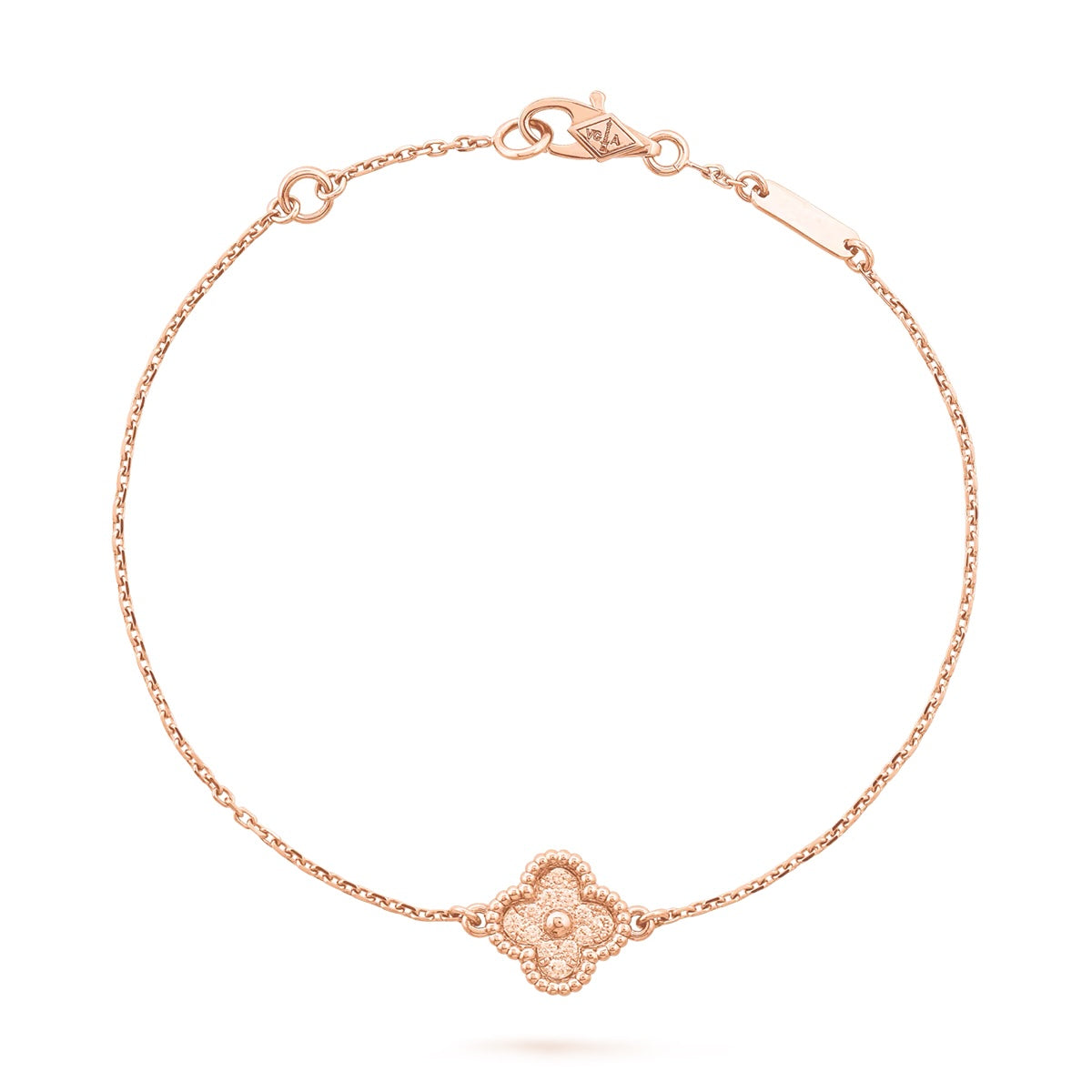 Sweet Alhambra 18k Rose Gold Bracelet